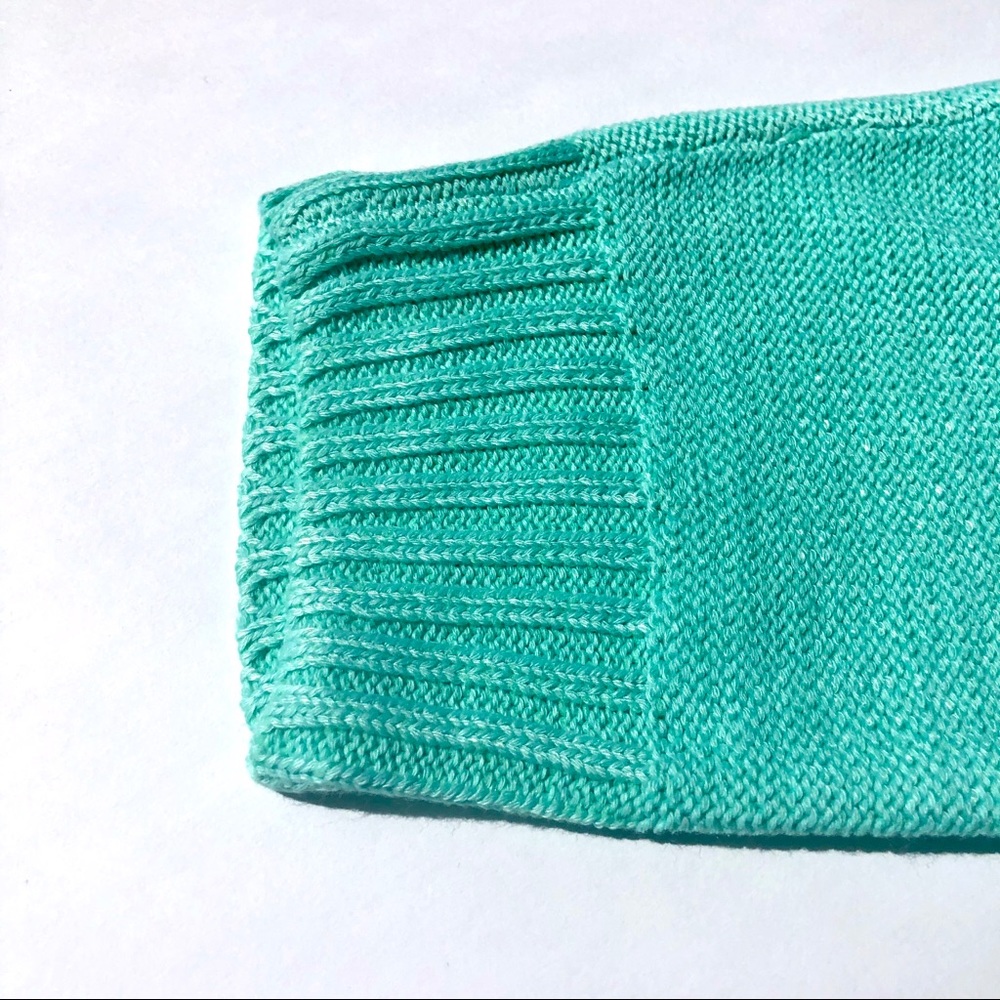 Turquoise Cable Knit Sweater - Picture 6 of 7
